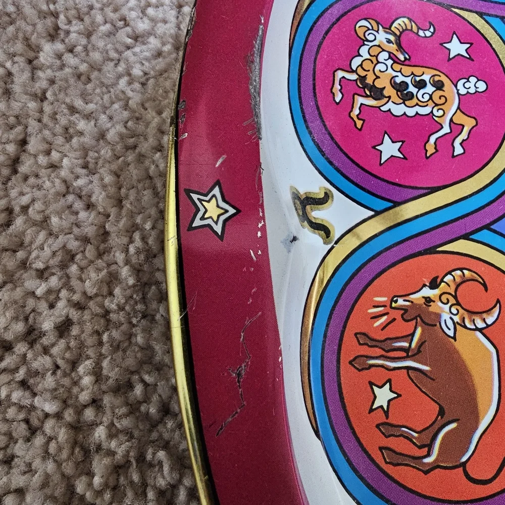 Vintage Zodiac Astrology Daher Tin Tray